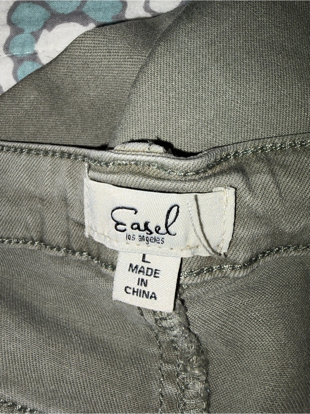 Easel Los Angeles Olive Green wide leg pants